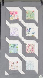 Grey 8 block table runner